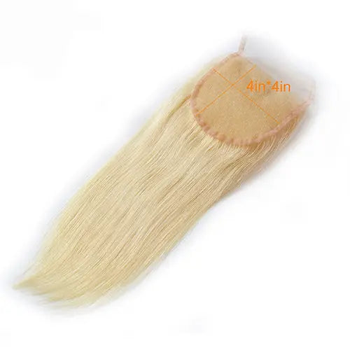 #613 Straight 4x4 Human Hair Blonde Closure StylzPlusBeautyandHairConcepts