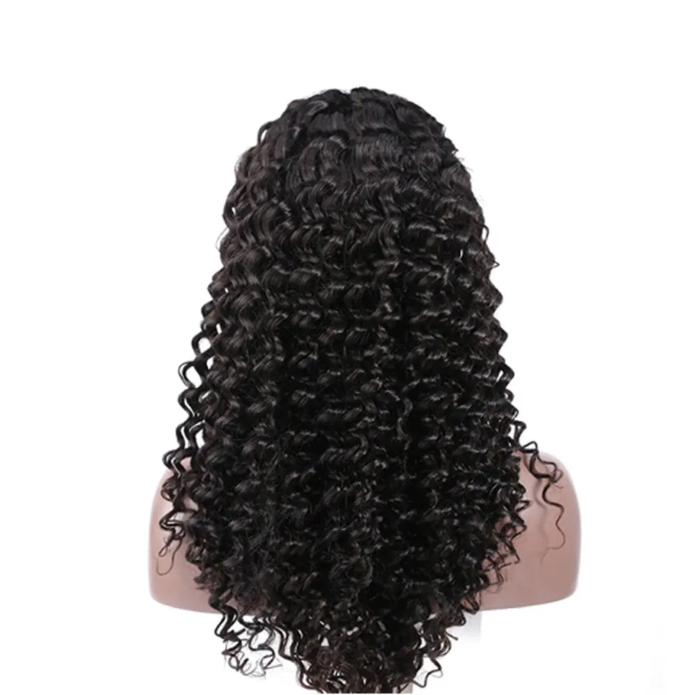 Deep Wave HD Full Frontal 13*4 Lace Wig Natural Black StylzPlusBeautyandHairConcepts